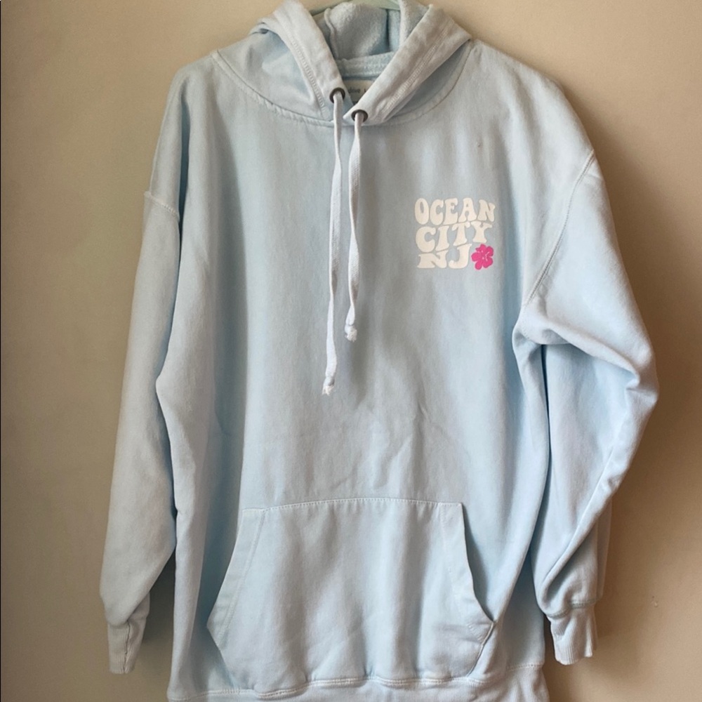 Light Blue Ocean City NJ Hoodie